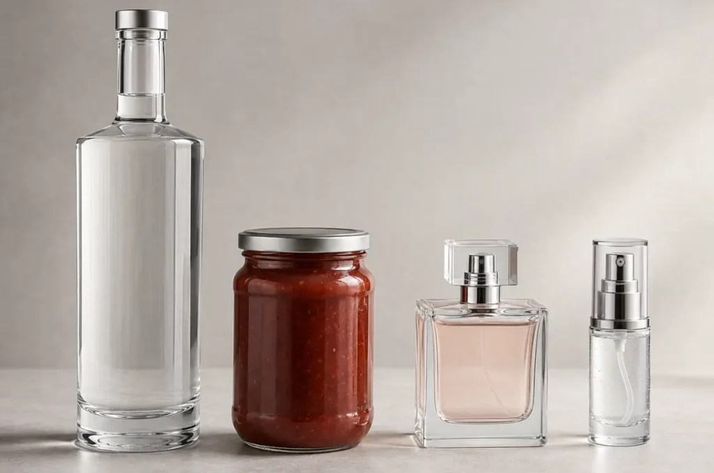 clear flint glass bottles for spirits food perfume and cosmetics