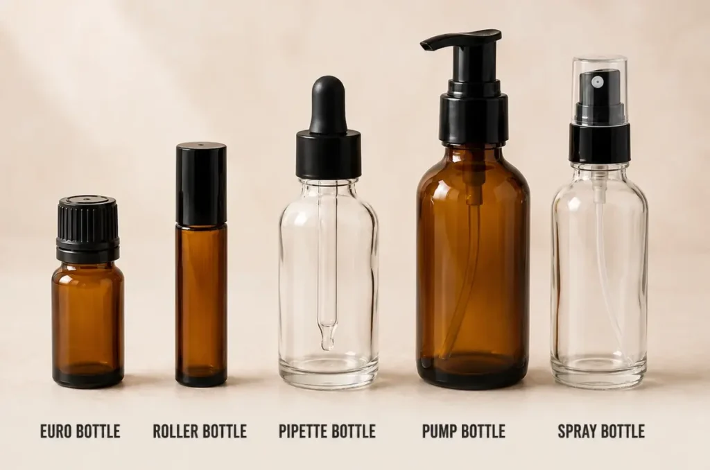 what bottles are best for essential oils including amber dropper roller pipette pump and spray bottles