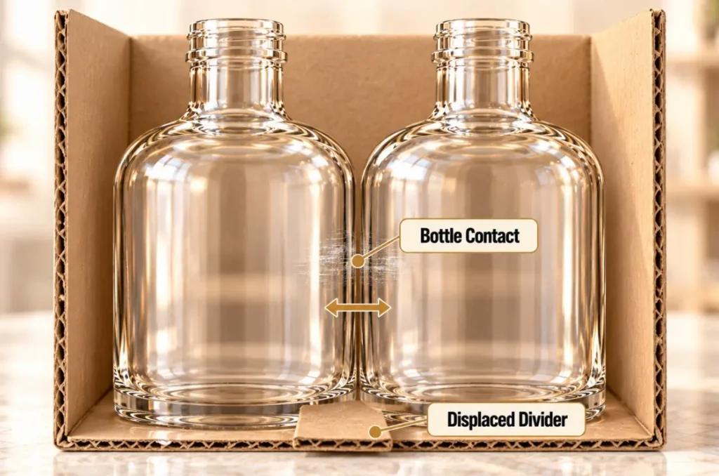 Bottle-to-Bottle Rubbing Inside a Shipping Carton