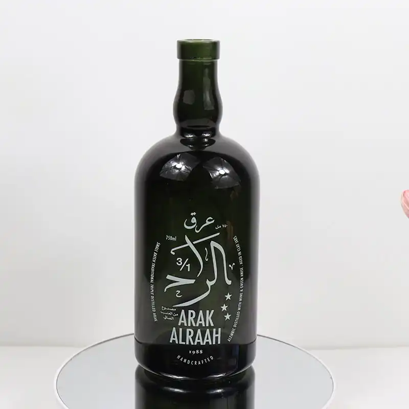 750ml Black Whiskey Bottle
