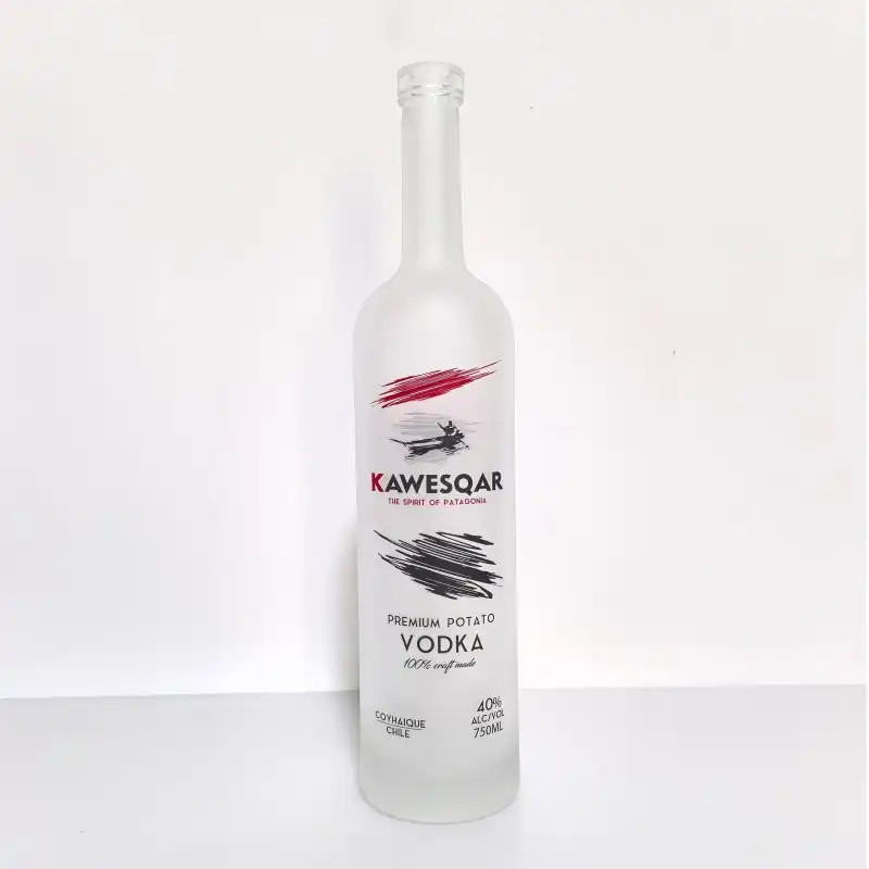 750ml Frosted Vodka Bottle