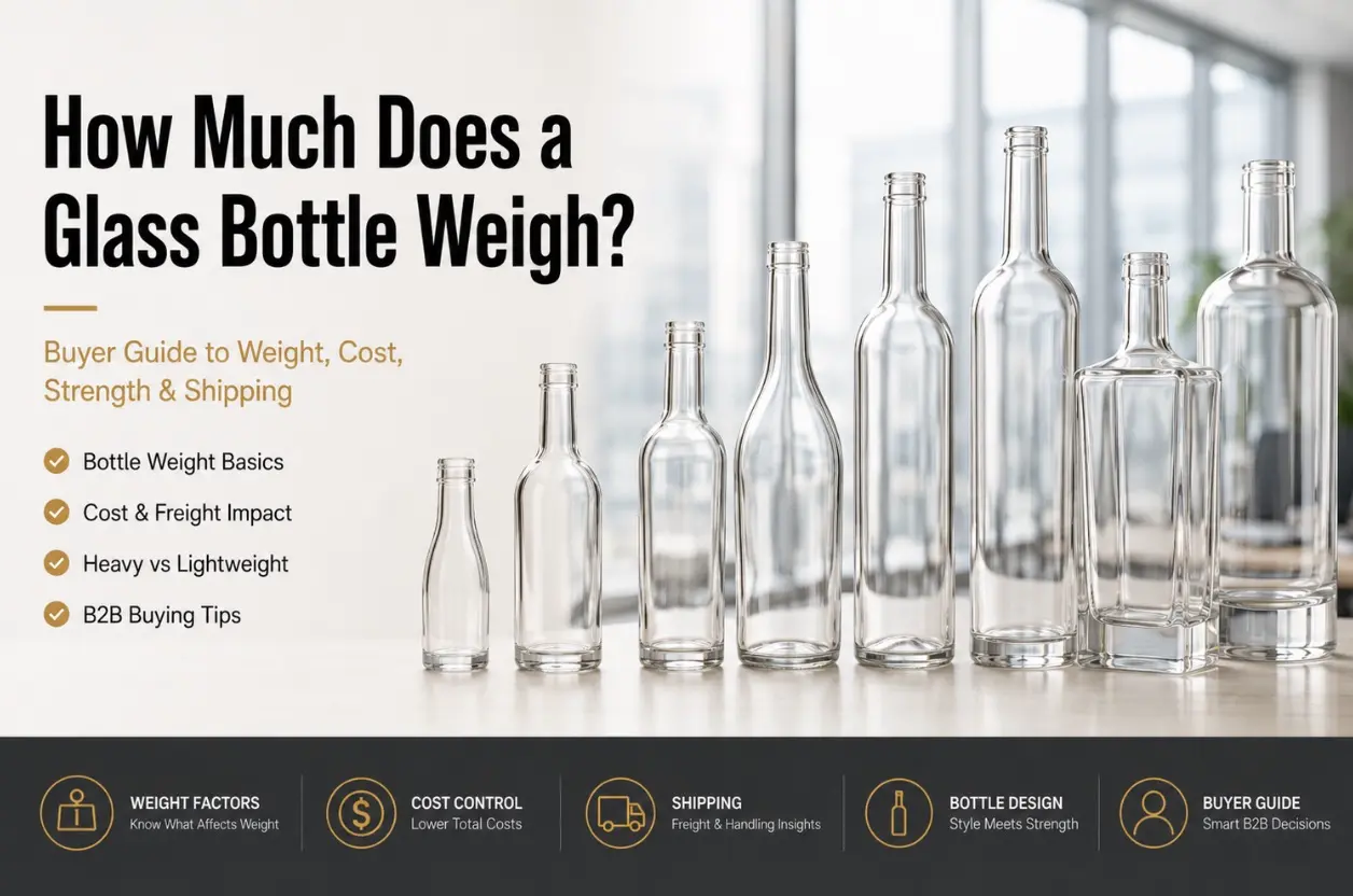 glass bottle weight comparison for lightweight standard and heavy glass bottles