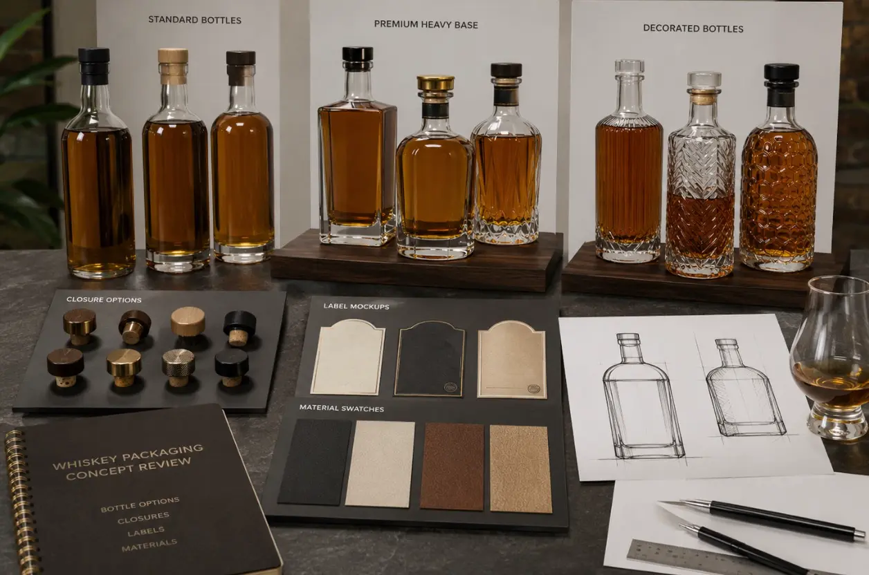 whiskey bottle design sample range for spirits distributors