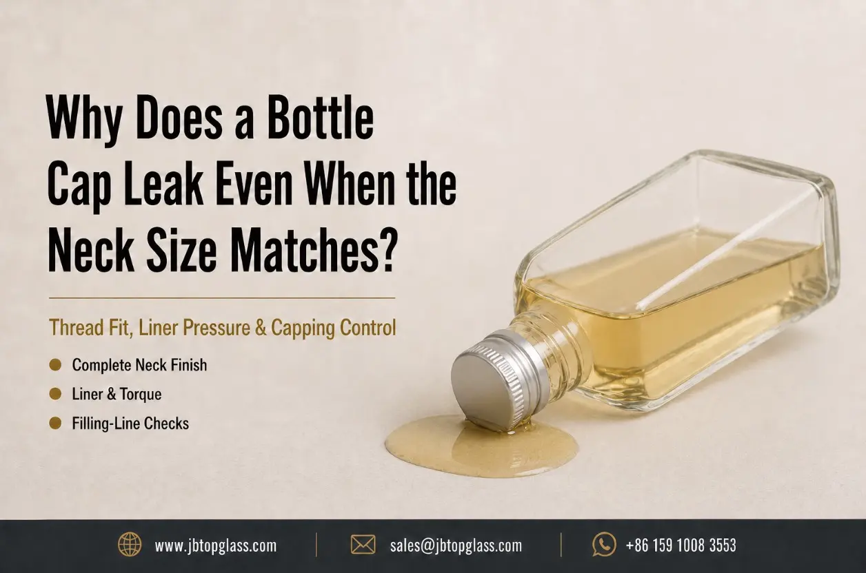 bottle cap leak despite matching glass bottle neck size