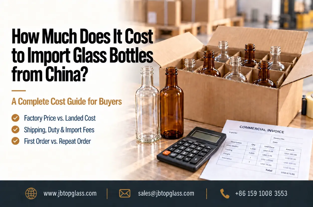 glass bottle import cost