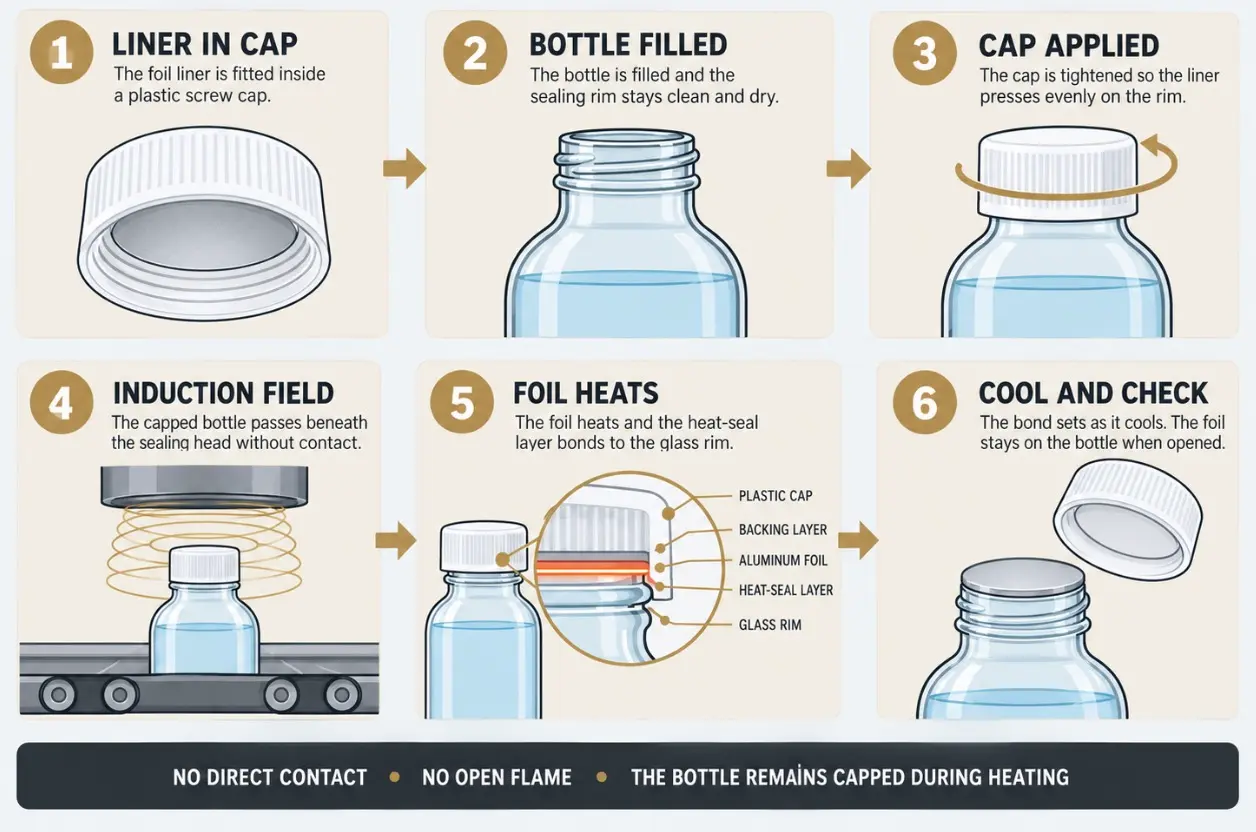 how an induction seal on a bottle works